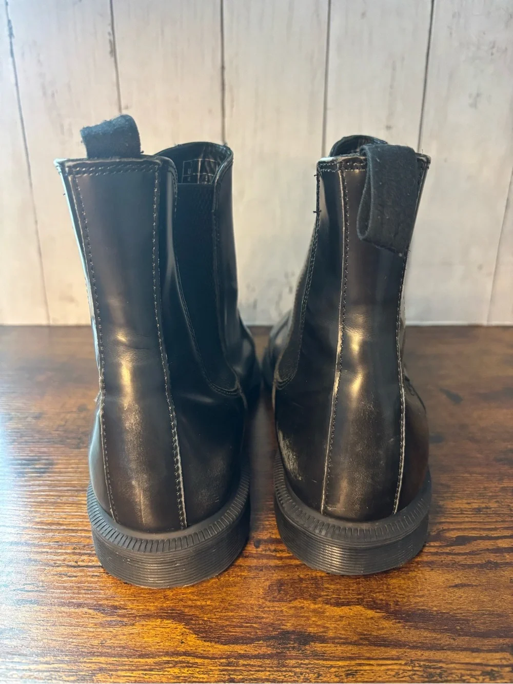 Dr. Martens Black Leather Chelsea Heeled Boots